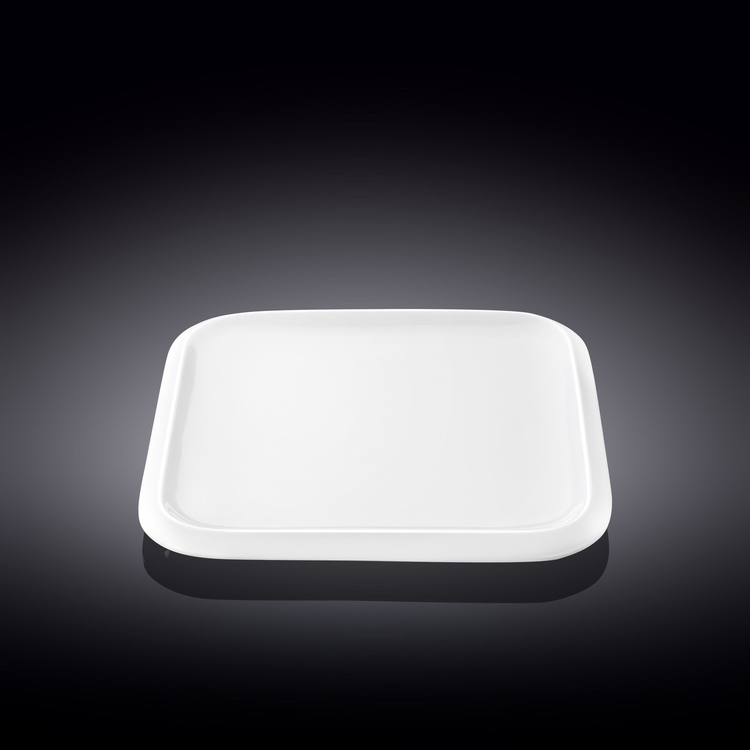 Wilmax Quadratischer Dessertteller 20 × 20 cm Weiß aus Porzellan