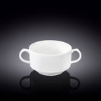 Wilmax Suppentasse 350 ml aus Porzellan, Weiß WL-991230/A
