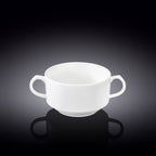 Wilmax Suppentasse 350 ml 4er-Set Weiß aus Porzellan