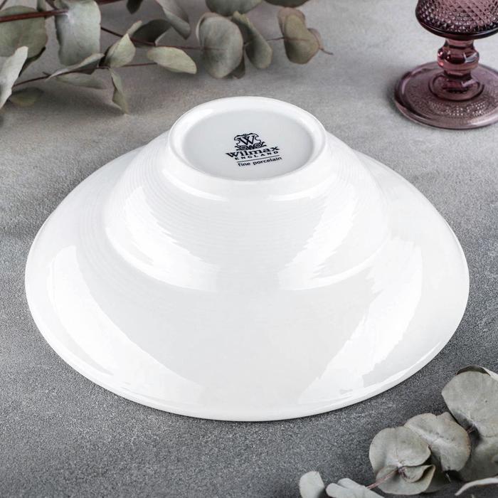Wilmax Tiefer Porzellan-Teller 470 ml, Ø 25 cm, 2er Set, Weiß WL-991272/A2
