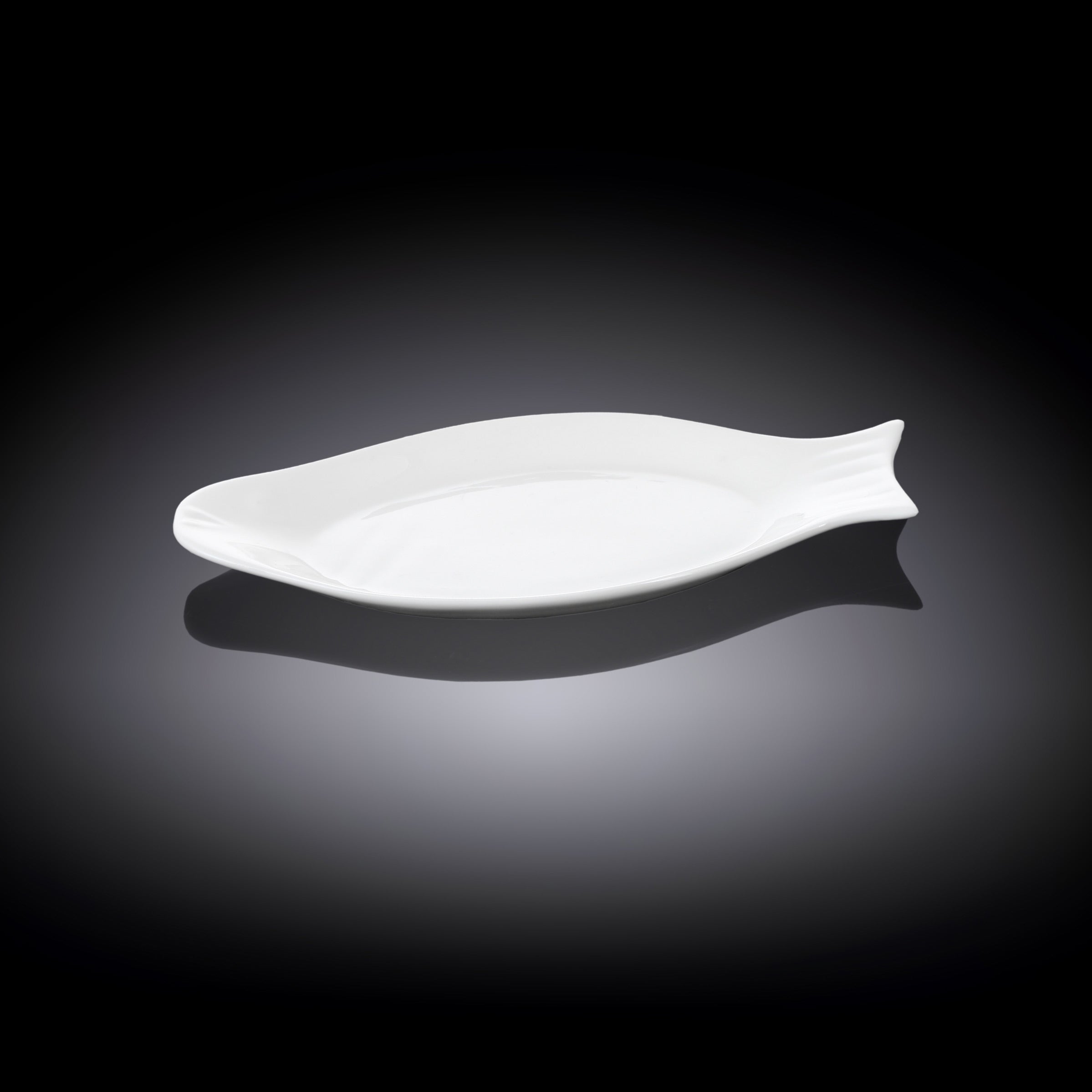 Wilmax Fischplatte 22 cm aus Porzellan Weiß WL-992006/A