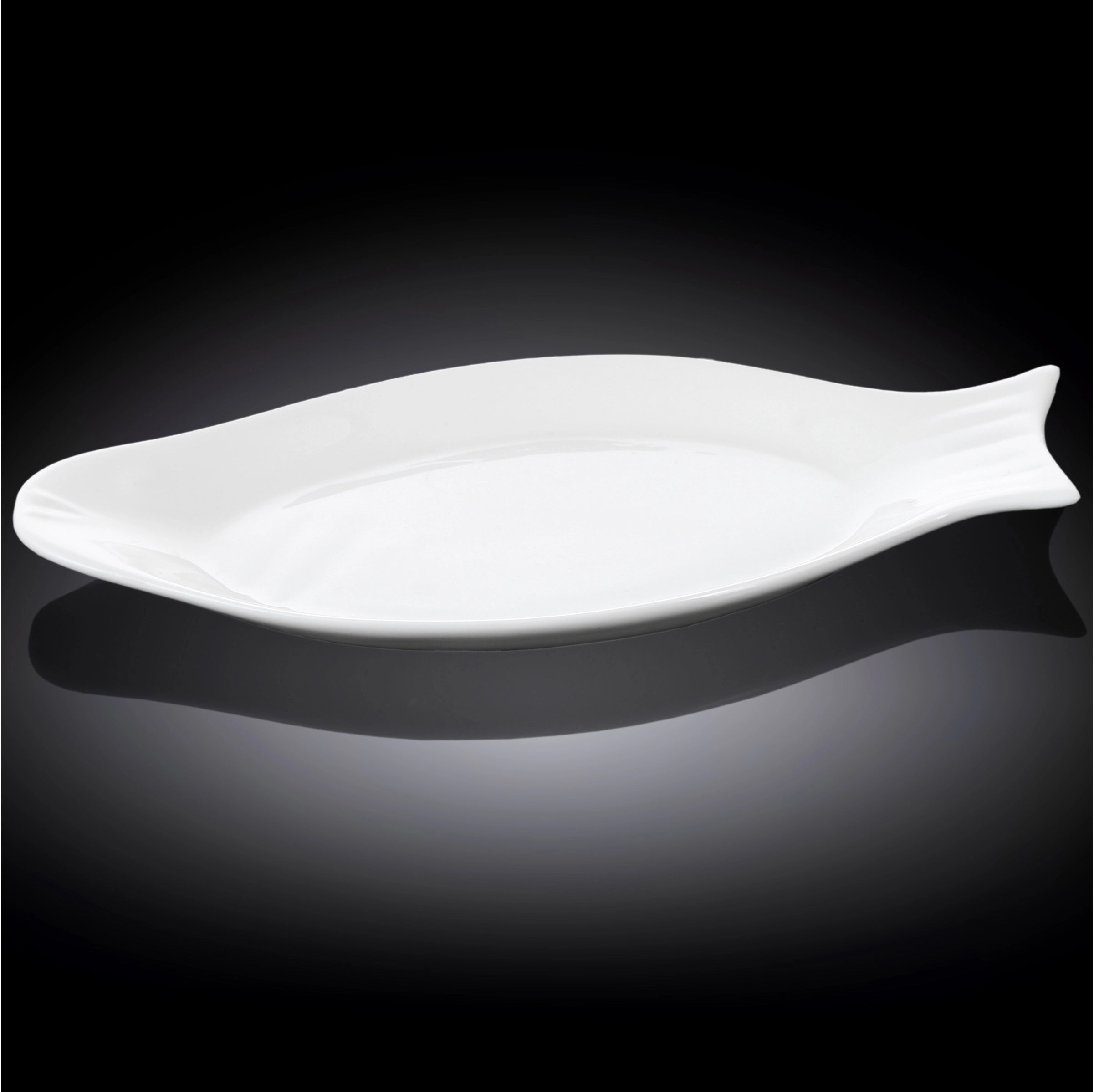 Wilmax Fischplatte 46 cm aus Porzellan Weiß WL-992009/A