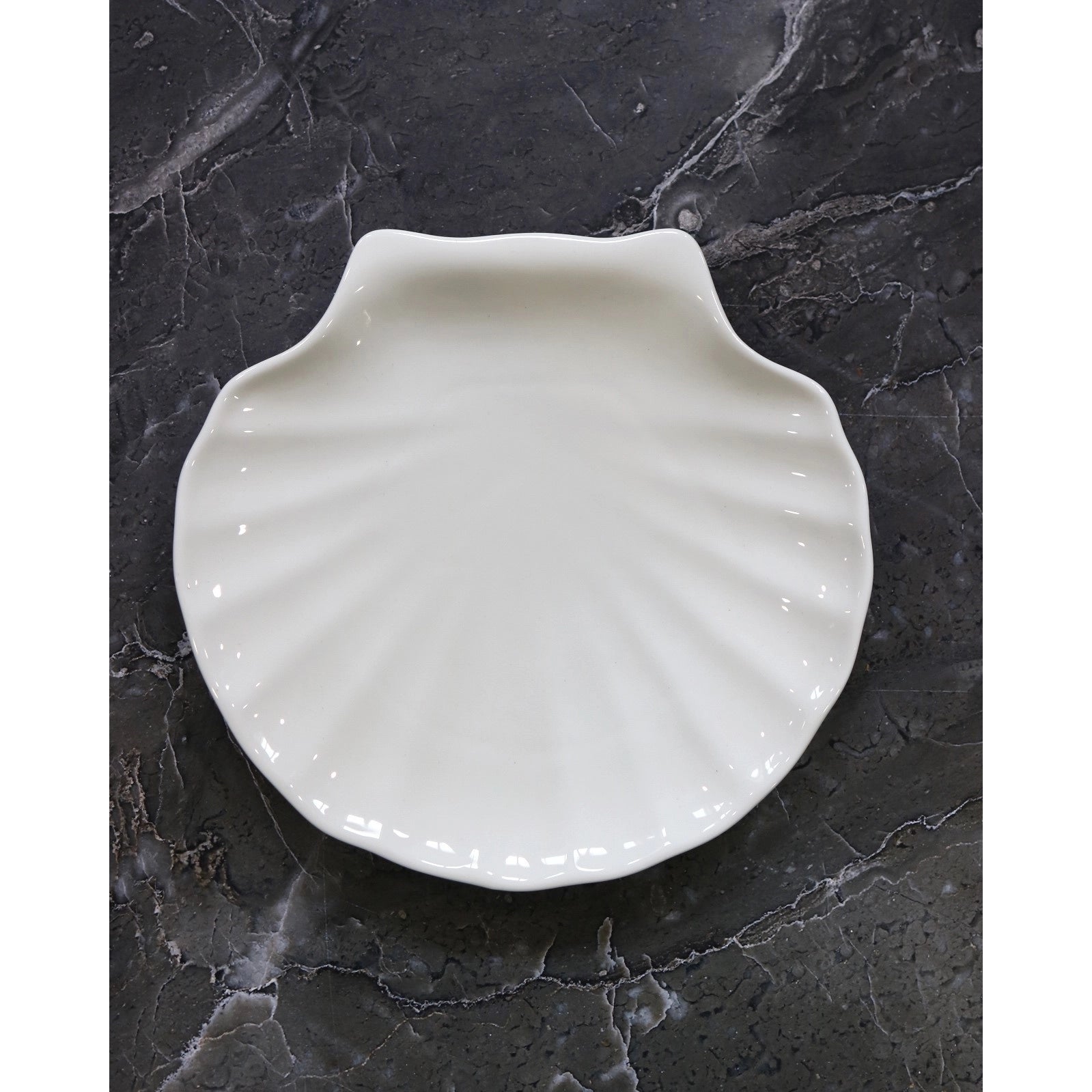 Wilmax Muschelschale 25,5 cm aus Porzellan, organische Form WL-992014/A