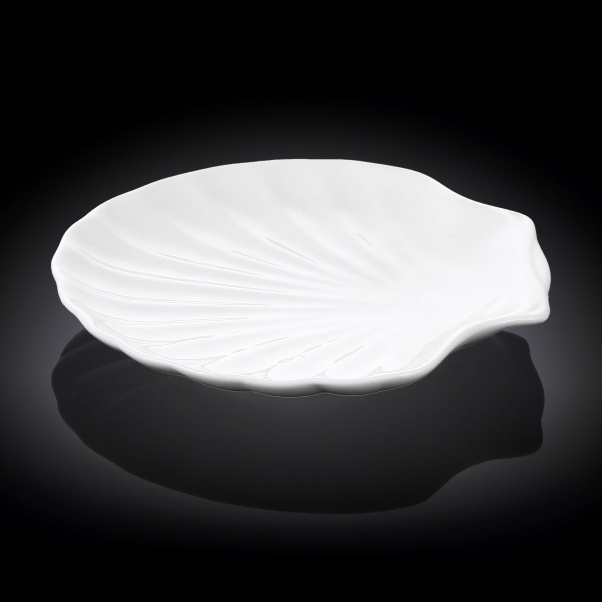 Wilmax Fischplatte 25,5 cm Weiß aus Porzellan