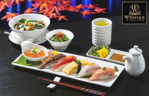Wilmax Sushi- und Canapé-Platte, rechteckig, 35,5 x 14 cm, WL-992016/A