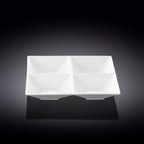 Wilmax Quadratische Servierplatte 20 × 20 cm Weiß aus Porzellan
