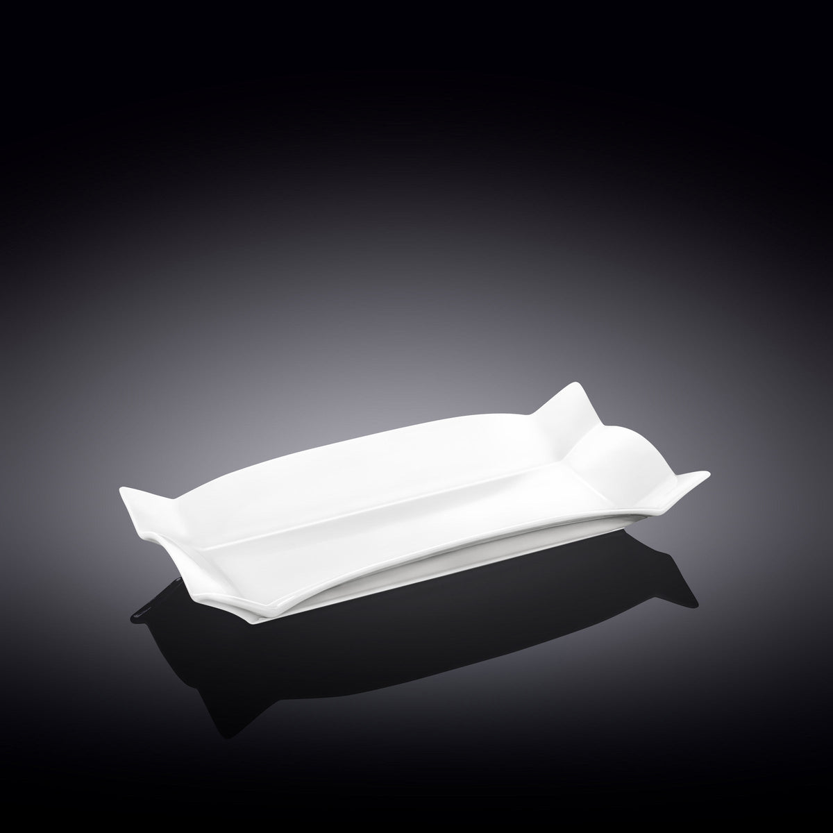 Wilmax Servierplatte 25 × 12 cm Weiß aus Porzellan