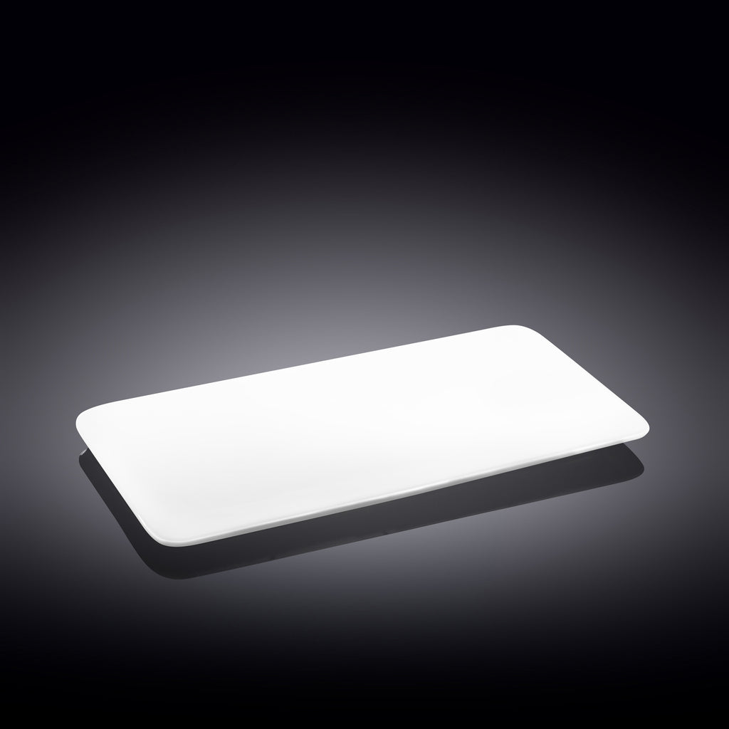 Wilmax Servierplatte 30 x 16 cm aus Porzellan, Weiß WL-992620/A