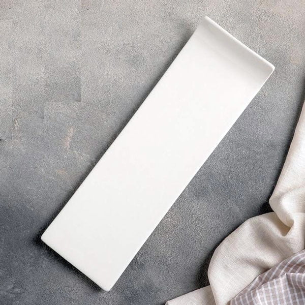 Wilmax Servierplatte 30,5 × 9,5 cm Weiß aus Porzellan