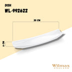 Wilmax Servierplatte 30 x 10 cm aus Porzellan, Weiß WL-992622/A