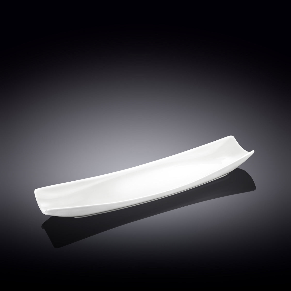 Wilmax Servierplatte 30 × 10 cm Weiß aus Porzellan