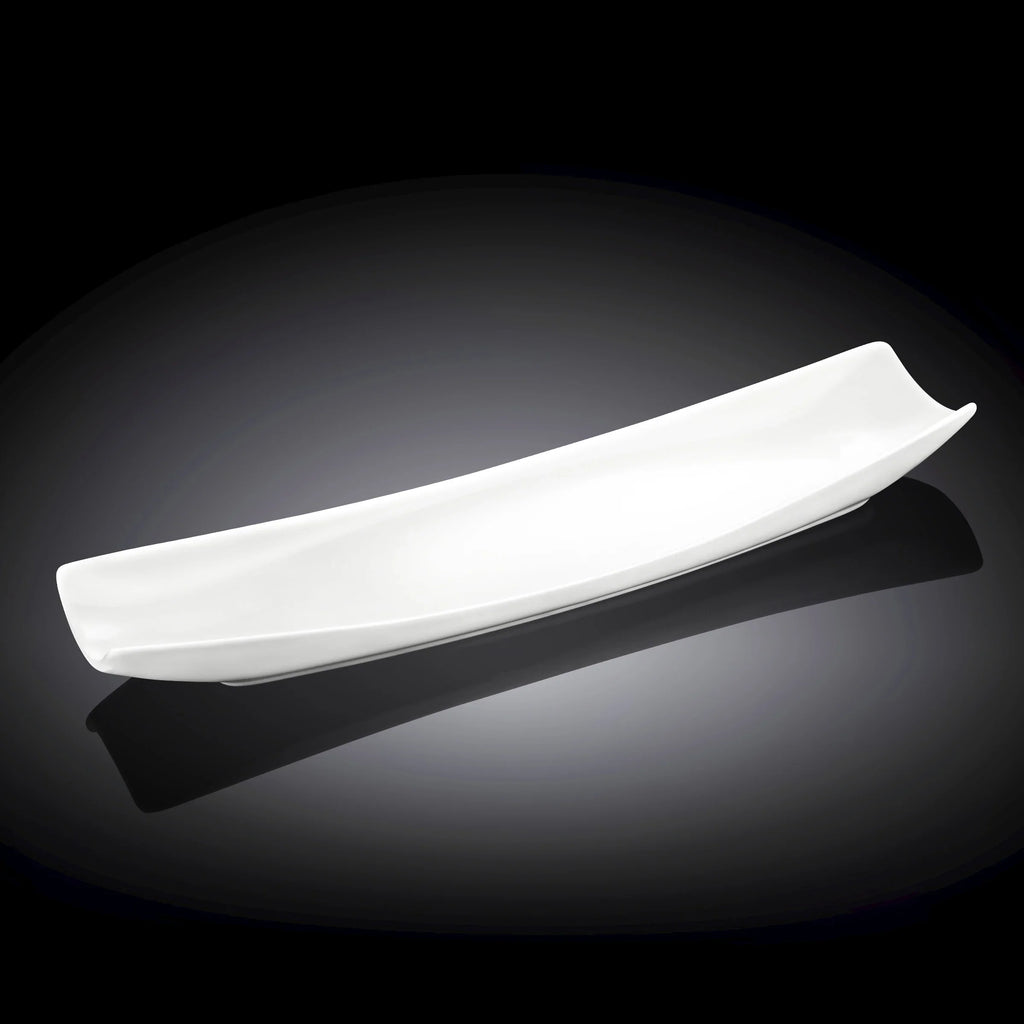 Wilmax Servierplatte 35 × 11 cm Weiß aus Porzellan