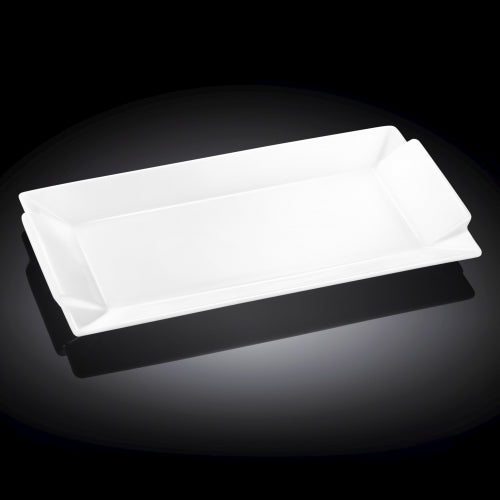 Wilmax Servierplatte 40 × 20 cm Weiß aus Porzellan