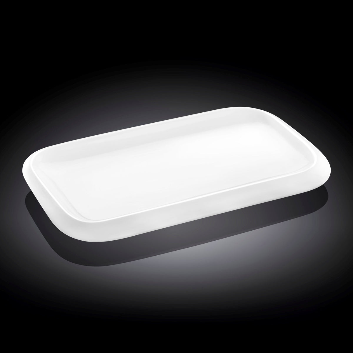 Wilmax Servierplatte 25,5 × 15 cm Weiß aus Porzellan