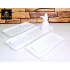 Wilmax Servierplatte 39 x 13 cm aus Porzellan, Weiß WL-992673/A