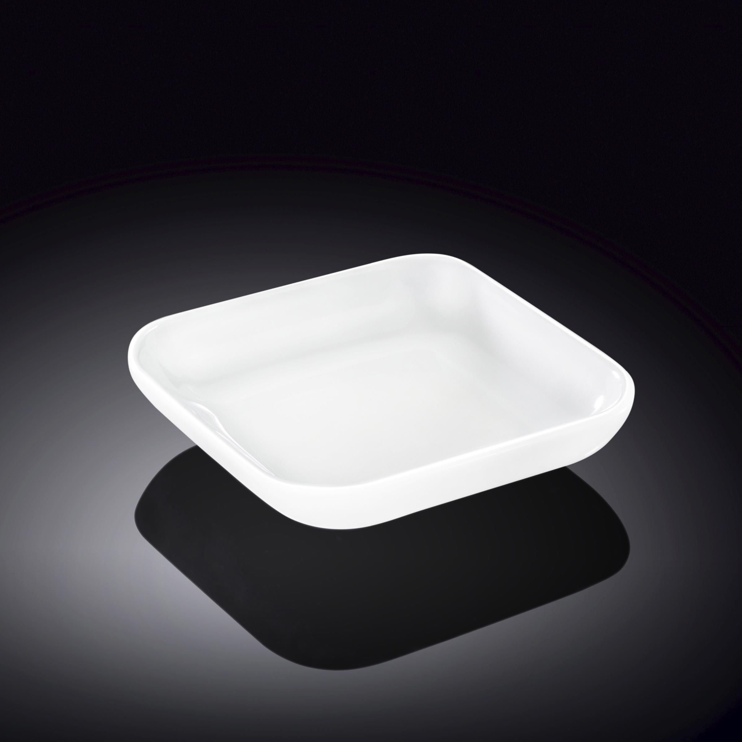 Wilmax Quadratische Schale 8,5 × 8,5 cm Weiß aus Porzellan
