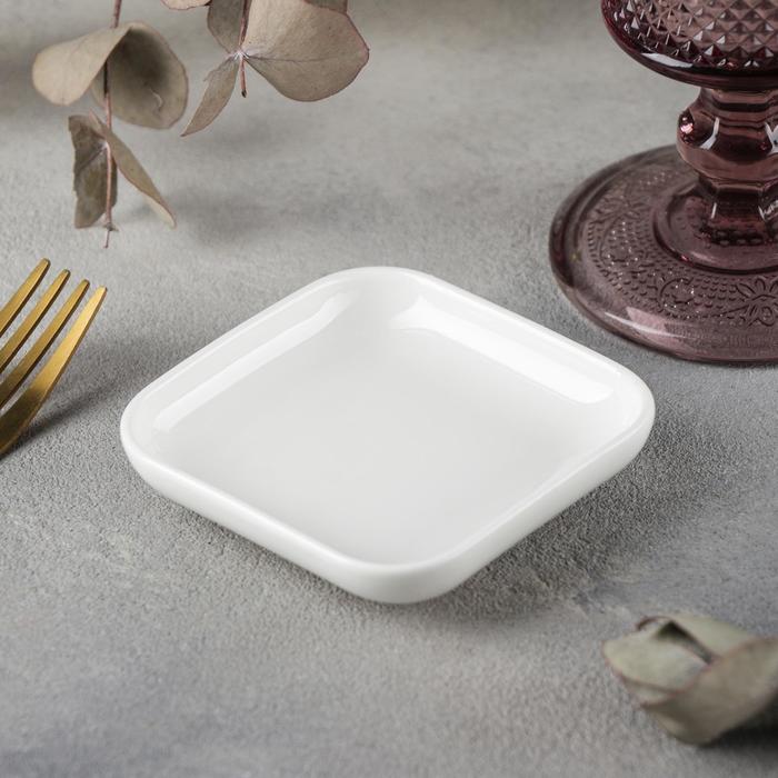 Wilmax Quadratische Schale 8,5 × 8,5 cm Weiß aus Porzellan