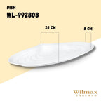 Wilmax Fischplatte 63 × 24 cm Weiß aus Porzellan