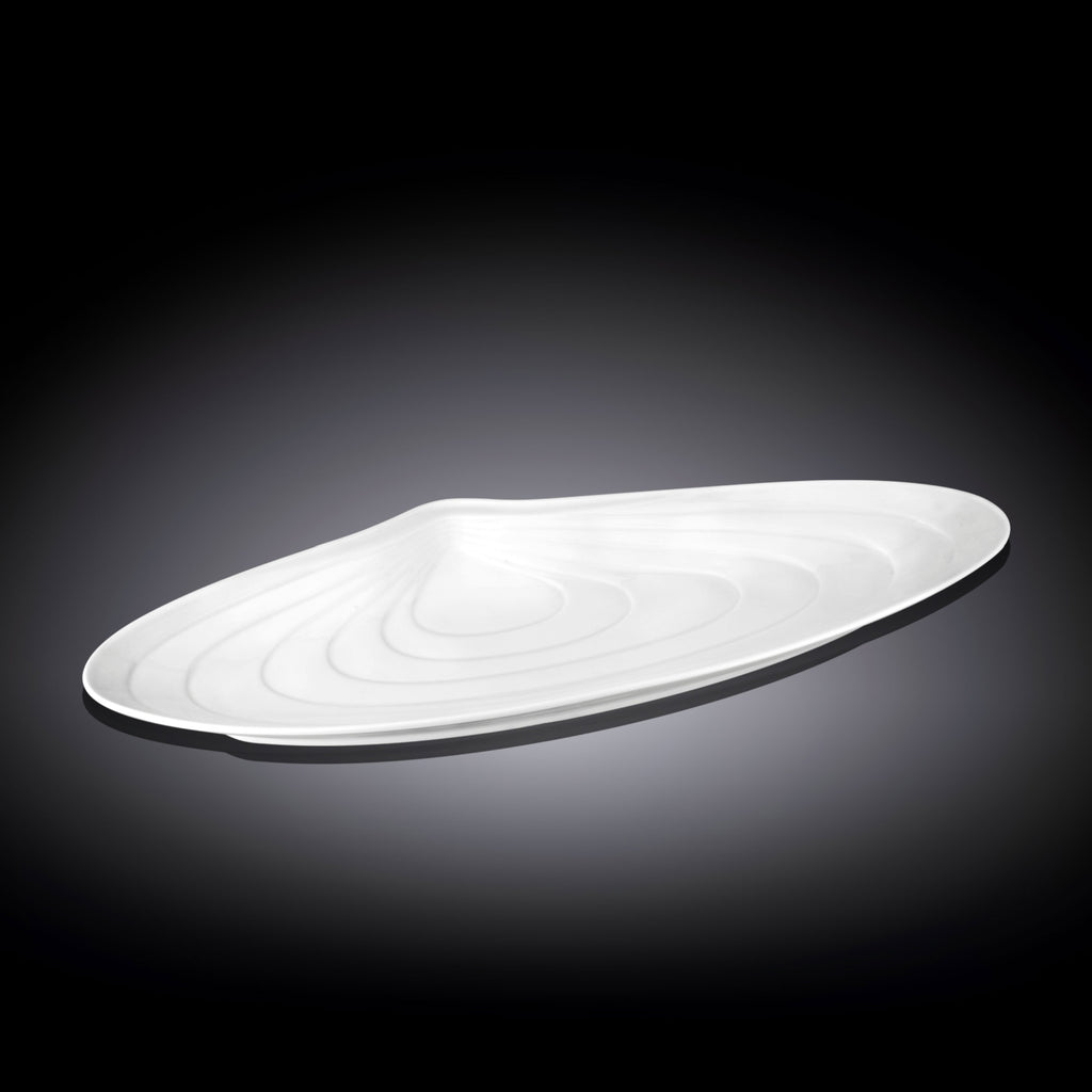 Wilmax Fischplatte 63 x 24 cm aus Porzellan, Weiß WL-992808/A