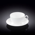Wilmax Teetasse mit Untertasse 250 ml Weiß Porzellan WL-993000/1C