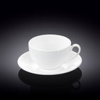 Wilmax Teetasse mit Untertasse 250 ml Weiß Porzellan WL-993000/1C