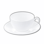 Wilmax Teetasse mit Untertasse 250 ml Weiß Porzellan WL-993000/1C