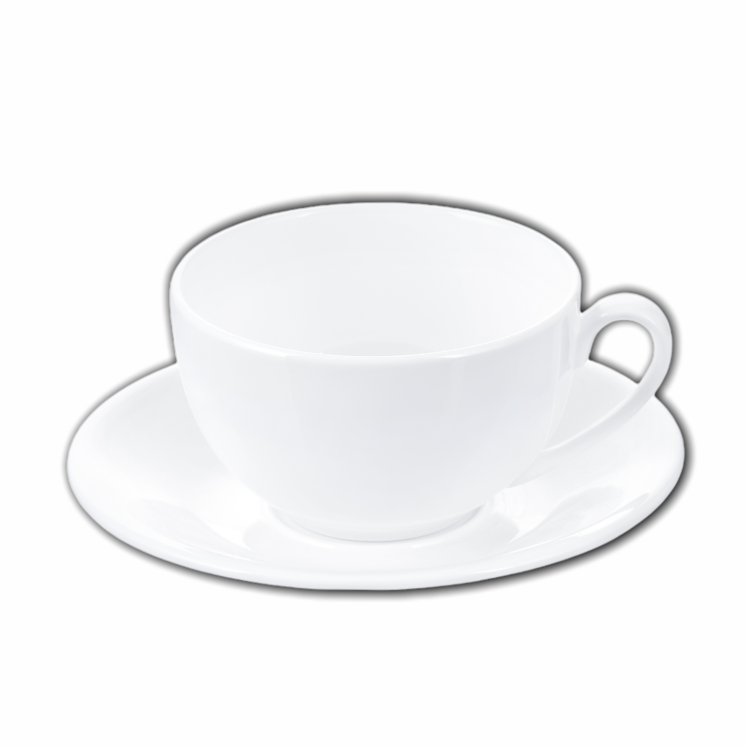 Wilmax Teetasse mit Untertasse 250 ml Weiß Porzellan WL-993000/1C