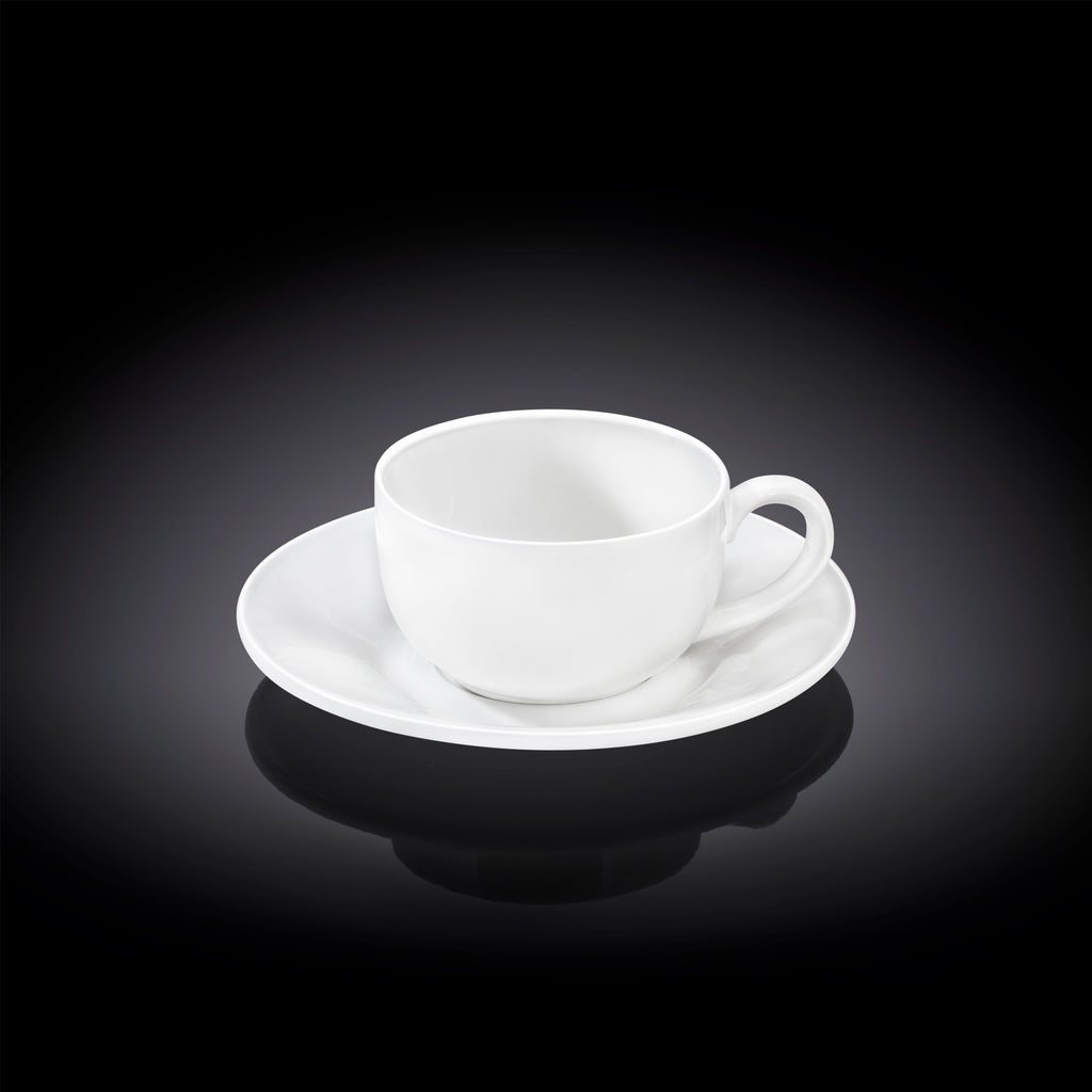 Wilmax Espressotassen mit Untertassen 6er Set 100 ml WL-993002/6C