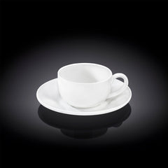 Wilmax Kaffee Tassen & Untertassen Set 6-teilig 100 ml Porzellan WL-993002/6C