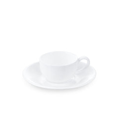 Wilmax Kaffee-Tassen & Untertassen Set, 2-teilig, 100 ml Porzellan WL-993002/2C