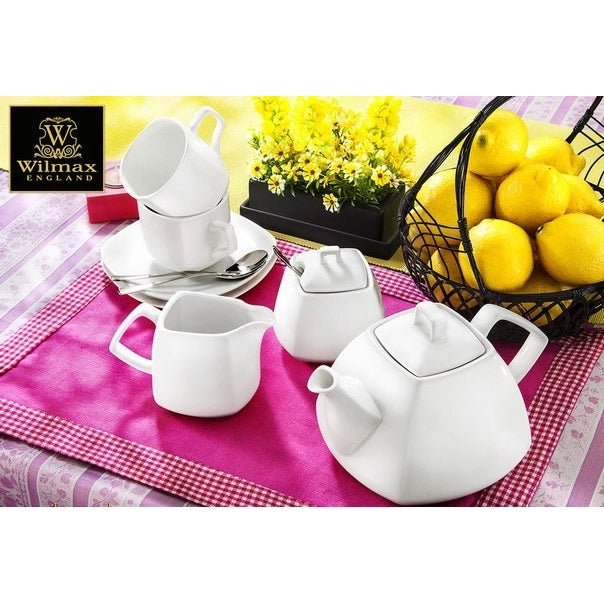 Wilmax Tee Tassen & Untertassen Set 6-teilig 200 ml Porzellan WL-993003/6C