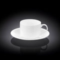 Wilmax Teetassen mit Untertassen 2er Set 160 ml Weiß WL-993006/2C