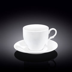 Wilmax Teetasse mit Untertasse, 220 ml, Porzellan, WL-993009/1C