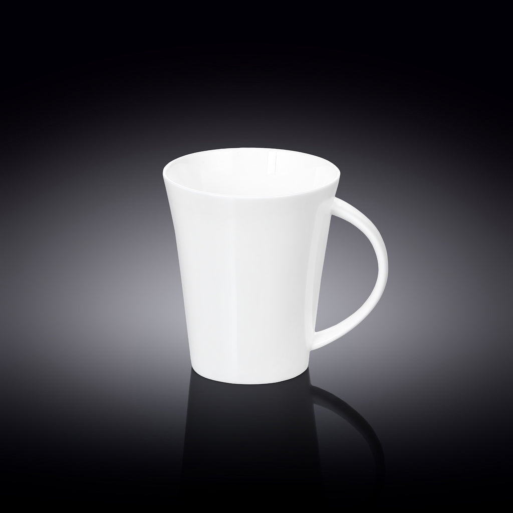 Wilmax Tasse 380 ml Weiß Porzellan für Kaffee und Tee WL-993012/A