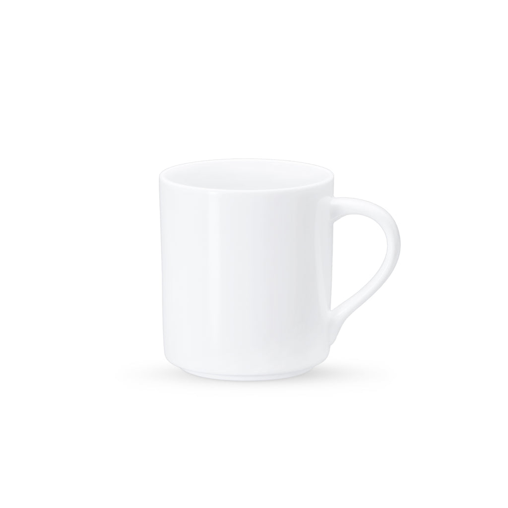 Wilmax Becher 320 ml Weiß Porzellan für Kaffee und Tee WL-993040/A