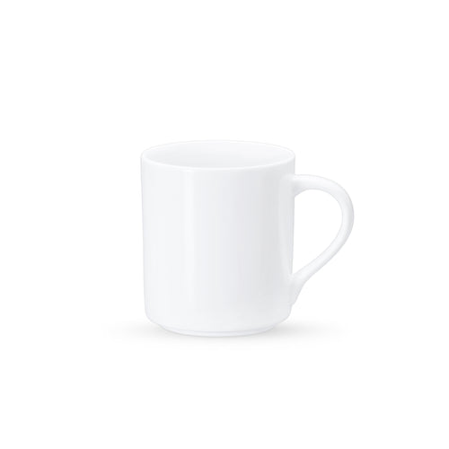 Wilmax Becher 320 ml Weiß Porzellan für Kaffee und Tee WL-993040/A