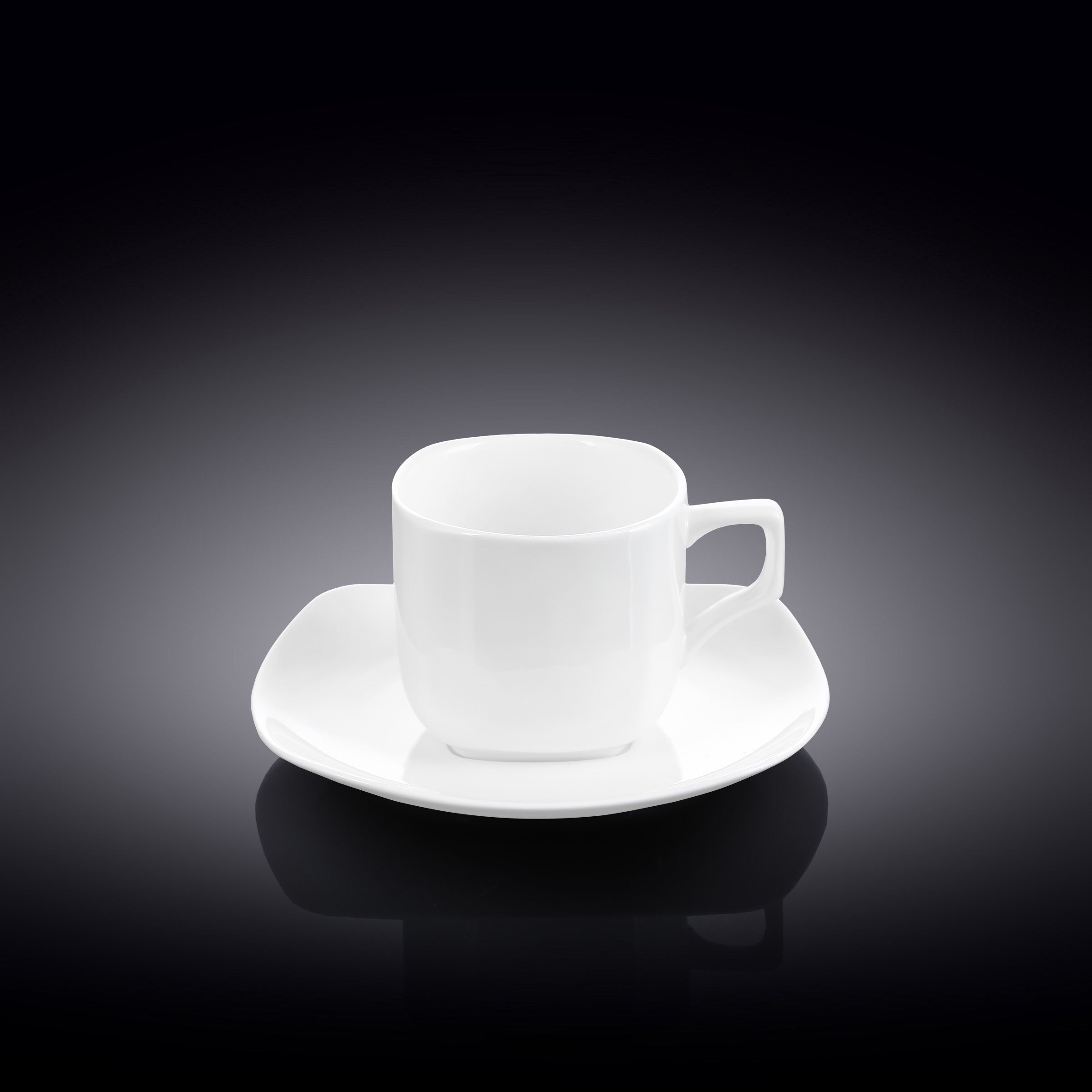 Wilmax Kaffee- und Tee-Tassenset mit Untertassen, 2-teilig, Porzellan WL-993041/2C
