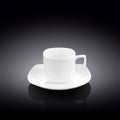 Wilmax Kaffee- und Teetassen mit Untertassen 90 ml 4er Set WL-993041/4C