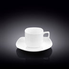 Wilmax Kaffee- und Teetassen mit Untertassen 90 ml 4er Set WL-993041/4C