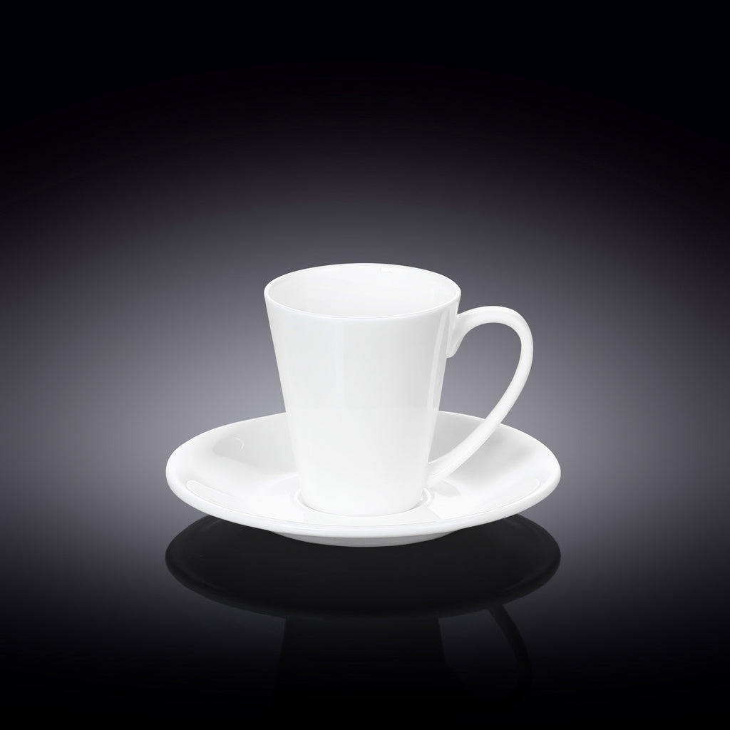 Wilmax Kaffeetassen mit Untertassen 110 ml 2er Set WL-993054/2C