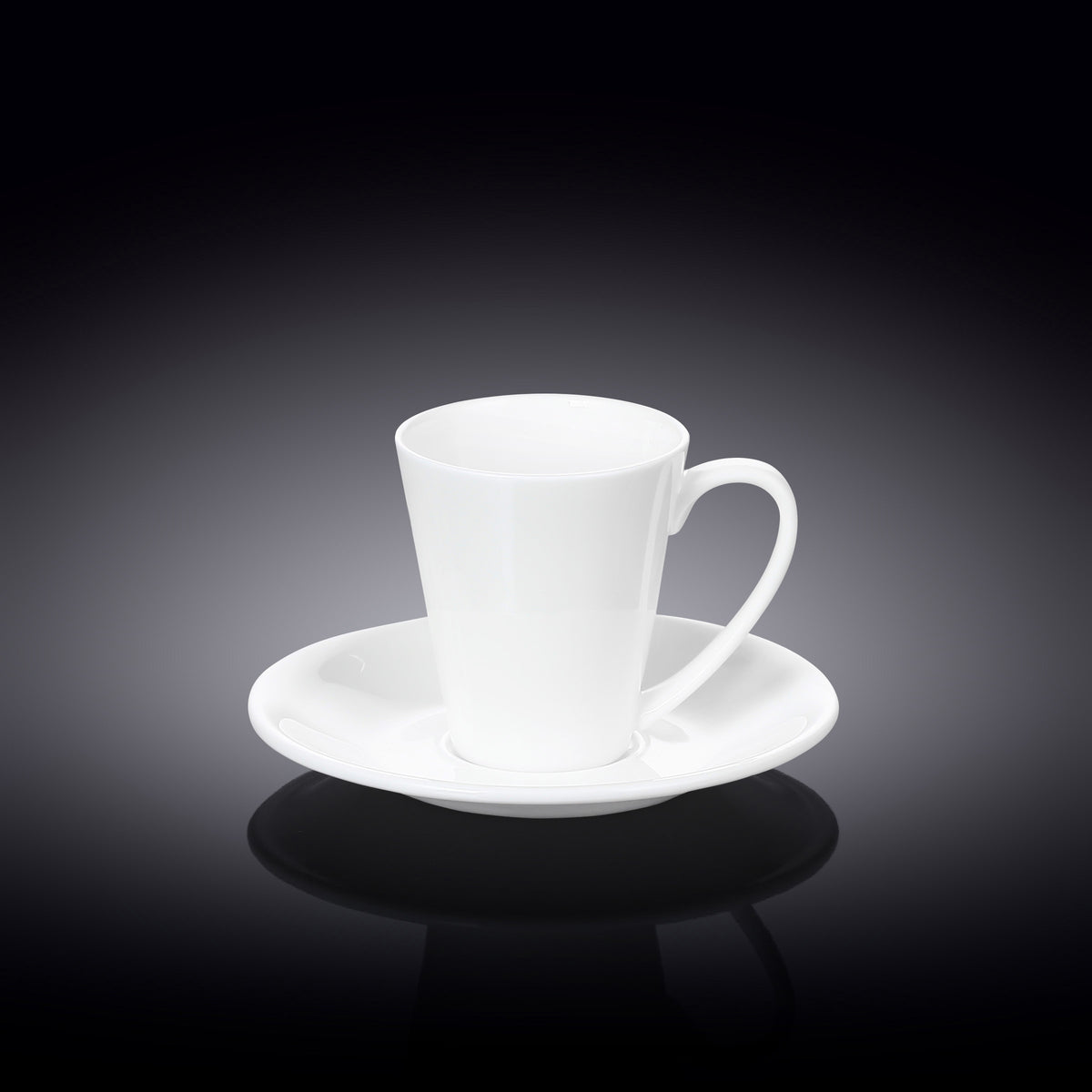 Wilmax Kaffee Tassen & Untertassen Set aus Porzellan 110 ml – WL-993054/2C