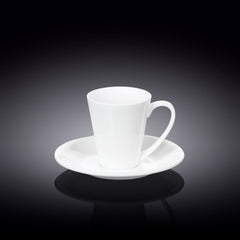 Wilmax Kaffee Tassen & Untertassen Set aus Porzellan 110 ml – WL-993054/2C
