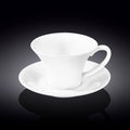 Wilmax Teetasse mit Untertasse 430 ml Weiß Porzellan WL-993172/AB