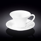 Wilmax Teetasse mit Untertasse 430 ml Weiß Porzellan WL-993172/AB