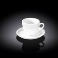 Wilmax Espressotasse mit Untertasse 75 ml Weiß Porzellan WL-993173/AB