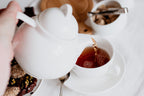 Wilmax Tasse mit Untertasse 300 ml Weiß aus Porzellan
