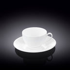 Wilmax Espressotasse mit Untertasse 80 ml 6er-Set