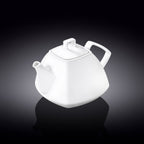 Wilmax Kaffee- und Teekanne mit integriertem Ausgusssieb 1050 ml Weiß aus Porzellan