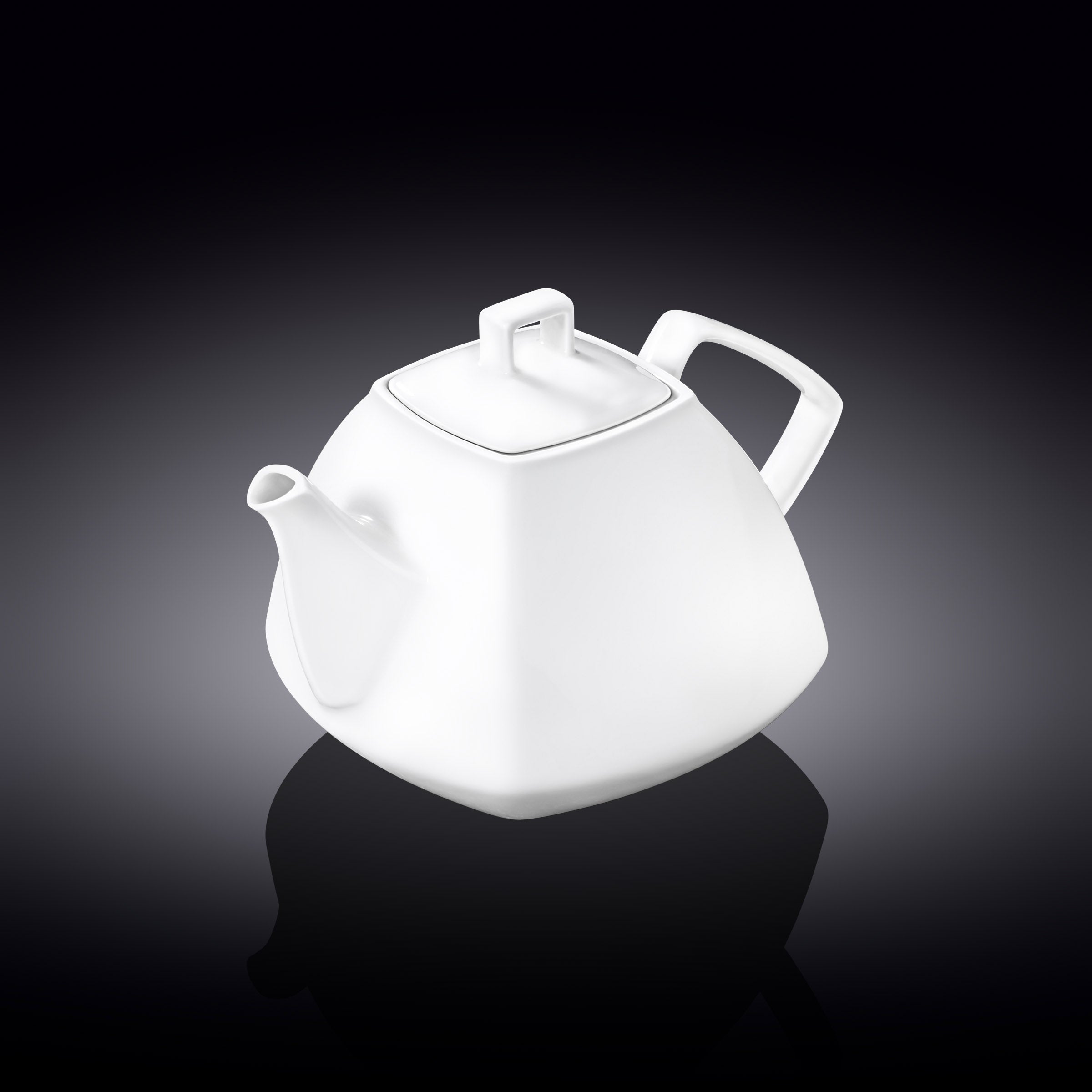 Wilmax Kaffee- und Teekanne mit integriertem Ausgusssieb 1050 ml Weiß aus Porzellan
