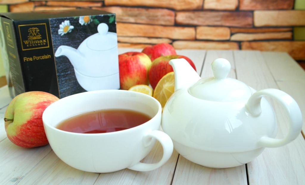 Wilmax Teekanne und Tasse Set 375 ml 340 ml Weiß Porzellan WL-994048/1C